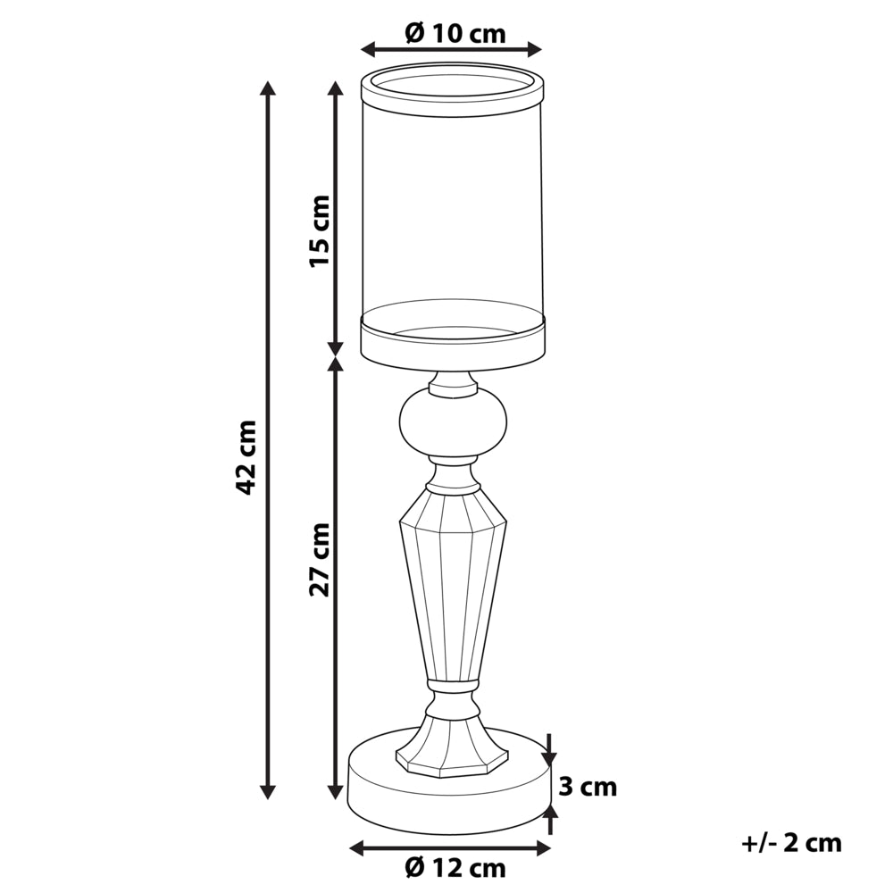 Portacandele Metallo Argento Vetro Glamour candeliere candelabro stile elegante tradizionale