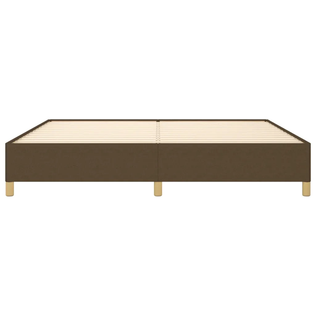 Giroletto senza Materasso-Struttura Letto Marrone Scuro 200x200 cm in Tessuto 825241