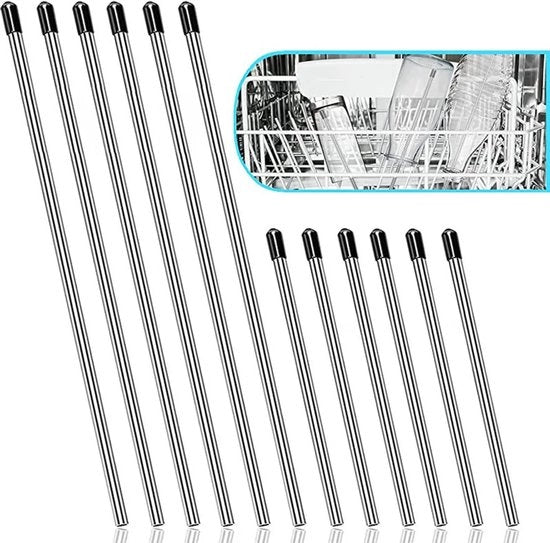 Flessenrek set premium, 12 pezzi, lavabile in lavastoviglie, resistente alle abrasioni, adatto a tutti gli scarichi per lavastoviglie.