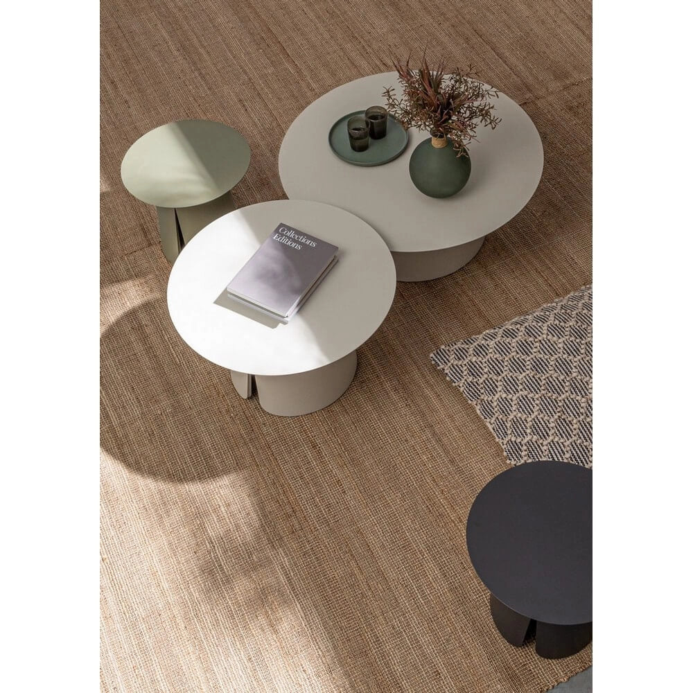 Tavolino rotondo da esterno in alluminio verniciato 45 cm - YAMIRA