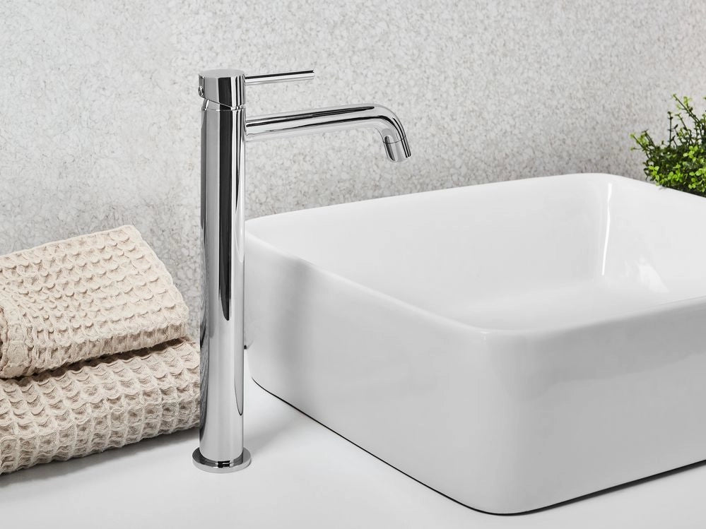 Rubinetto per lavabo in ottone argento 30 cm cromato monocomando Accessori bagno moderni