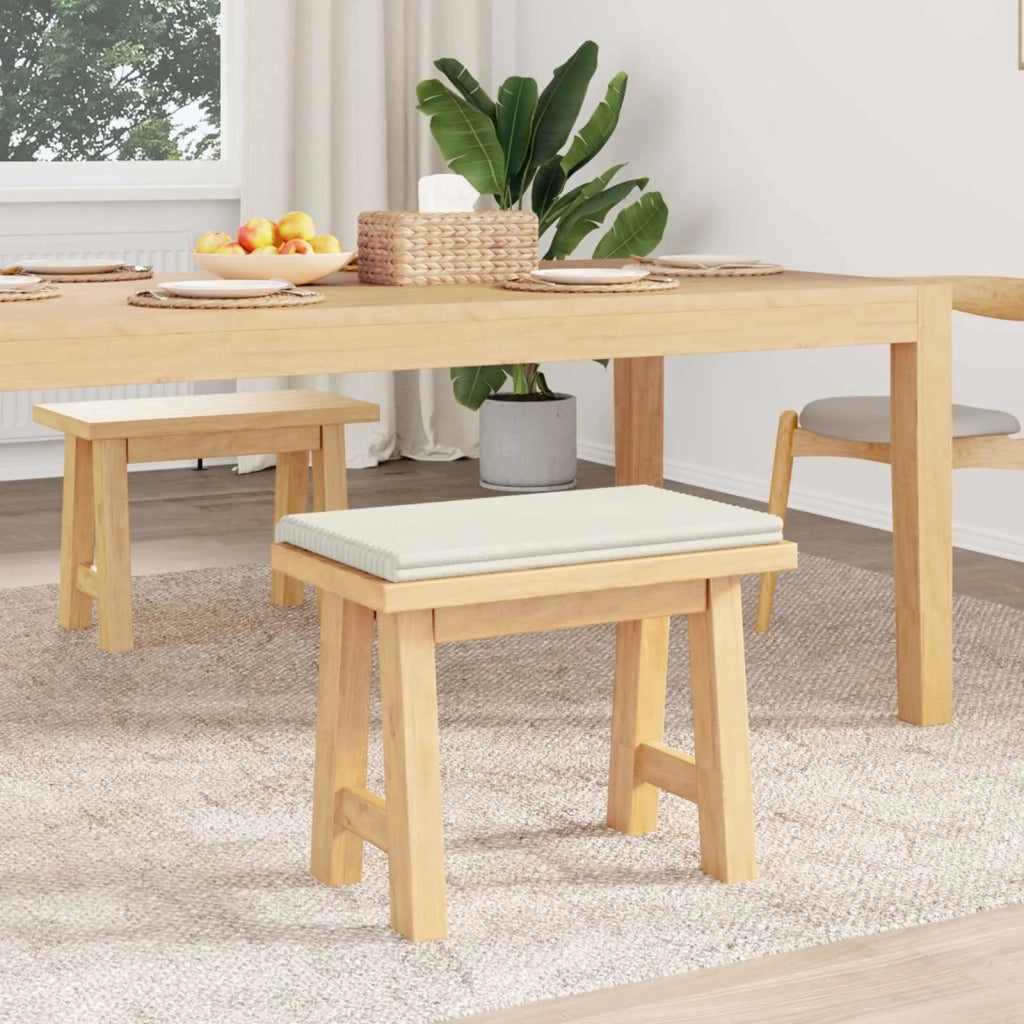 Cuscino per panchina Corduroy Morbido Crema Profondità 35 cm 42043221