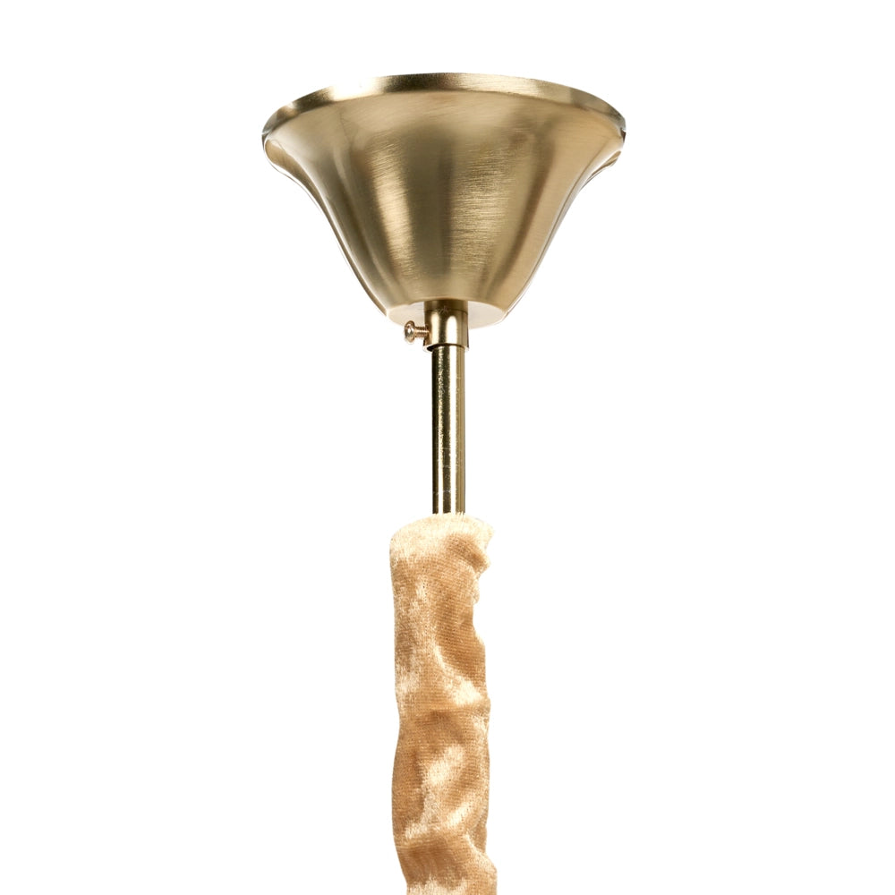 Lampadario in ottone, metallo e cristalli di vetro ⌀ 60 cm Lampada a sospensione stile glamour