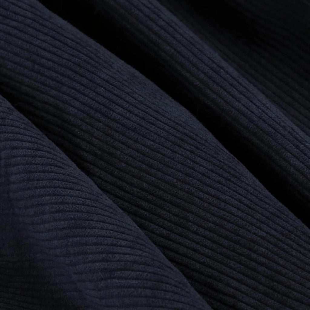 Pouf Poltrona Sacco in Velluto a Coste - Morbido e Confortevole - Imbottitura in Schiuma, Ottimo Supporto per la Schiena - Pouf Divano Gigante (100 cm, Blu)