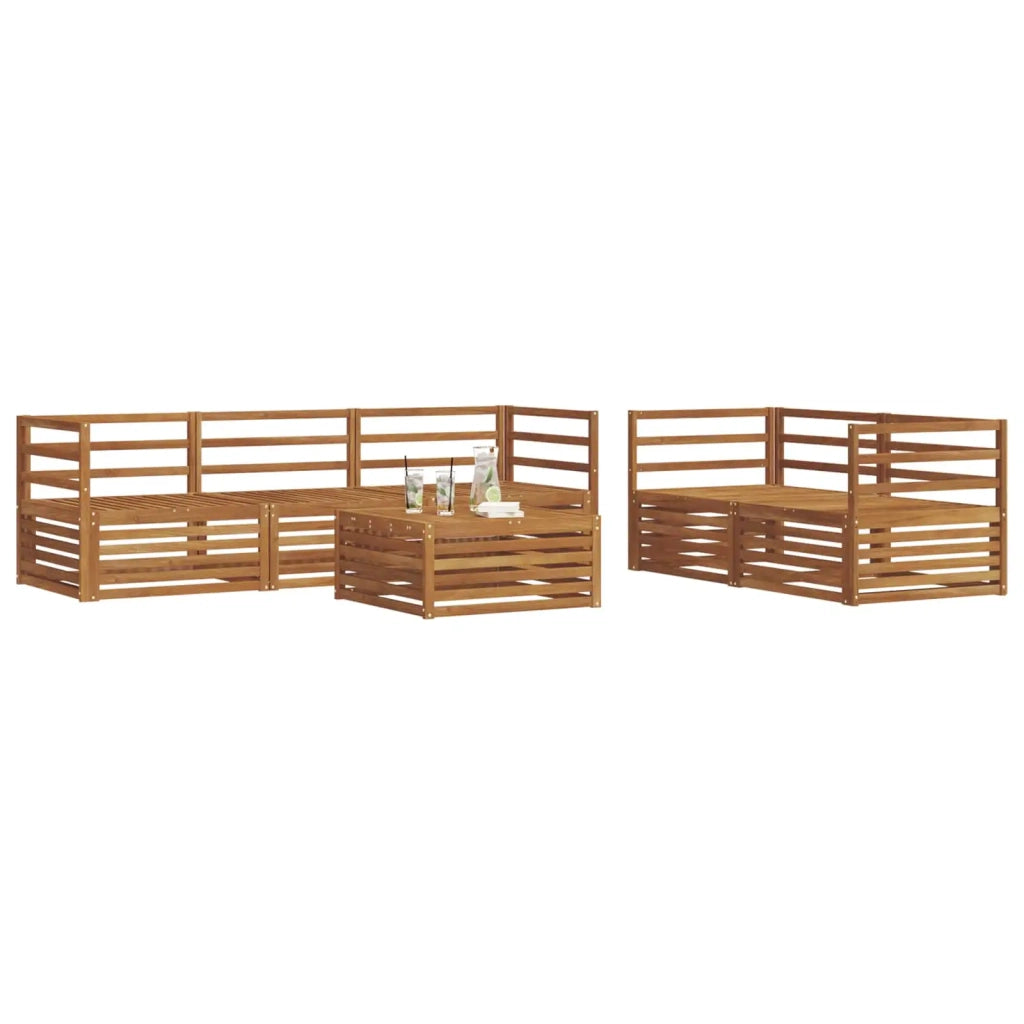Set di divani da esterno 6 pcs Naturale
