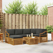 Set divano sezionale con cuscino 7 pcs Naturale e Antracite 3375147