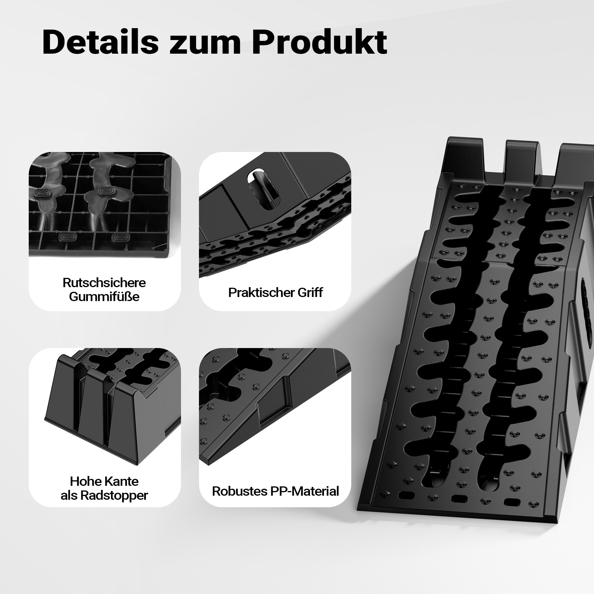 Cunei livellatori auto veicoli 2 pz. max 5 t Rampa di livellamento in plastica