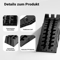 Cunei livellatori auto veicoli 2 pz. max 5 t Rampa di livellamento in plastica