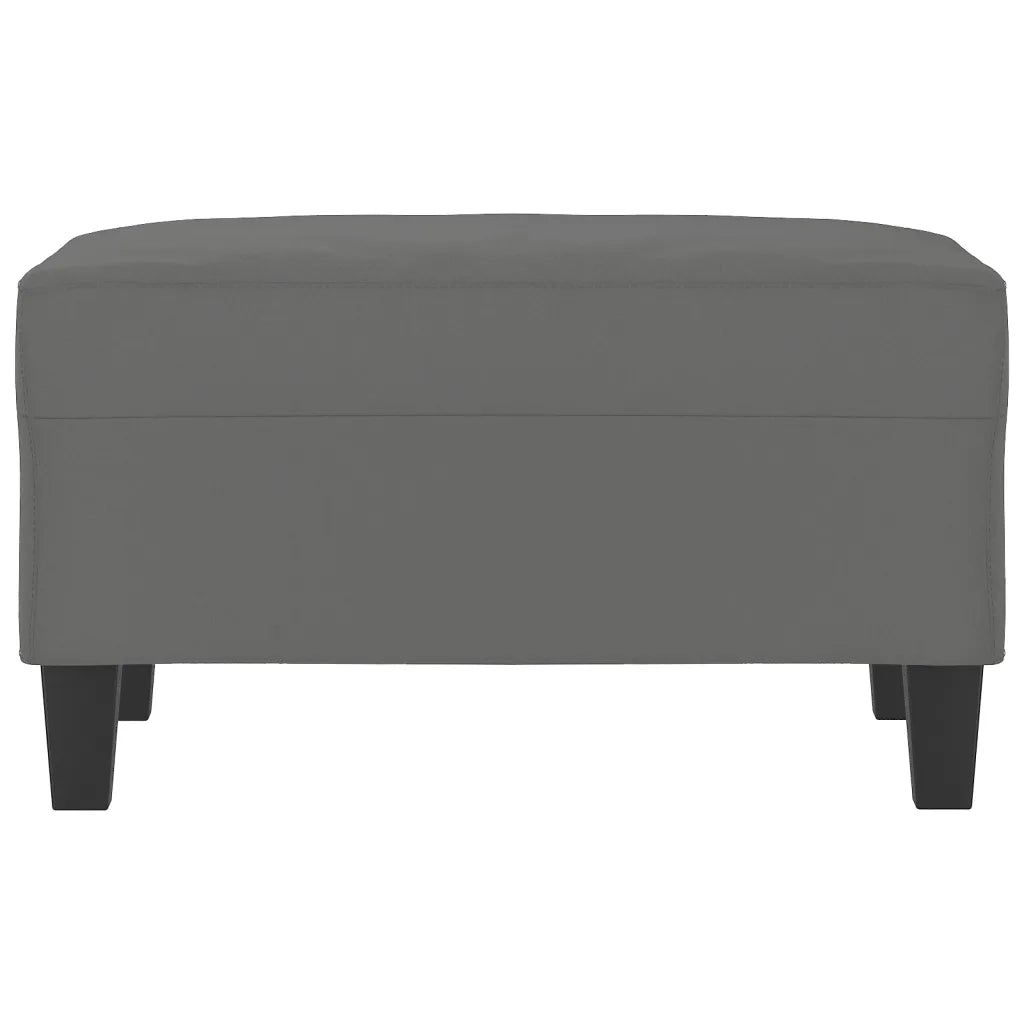 Poggiapiedi Grigio Scuro 70x55x41 cm in Tessuto Microfibra 349363