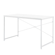 Scrivania Røros con Telaio in Metallo e Piano da 120 x 60 cm - Bianco [en.casa]