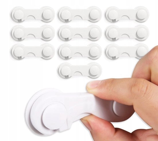 Cassetti per bambini - 10x Cassetti per bambini - Sicurezza per cassetti per bambini - Ganci di sicurezza - Cassetti con chiusura - Sicurezza per cassetti - Protezione per cassetti
