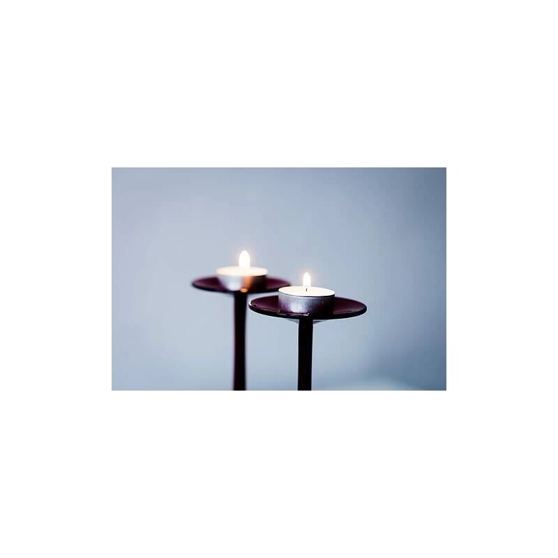 MAURY'S CANDELINE TEA LIGHT 50PZ BIANCHE SENZA PROFUMO BASE IN METALLO