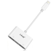 Trade Shop - Adattatore 8 Pin Lettore Schede Memoria Otg 3in1 Lightning + 2 Usb Femmina Ith488 -