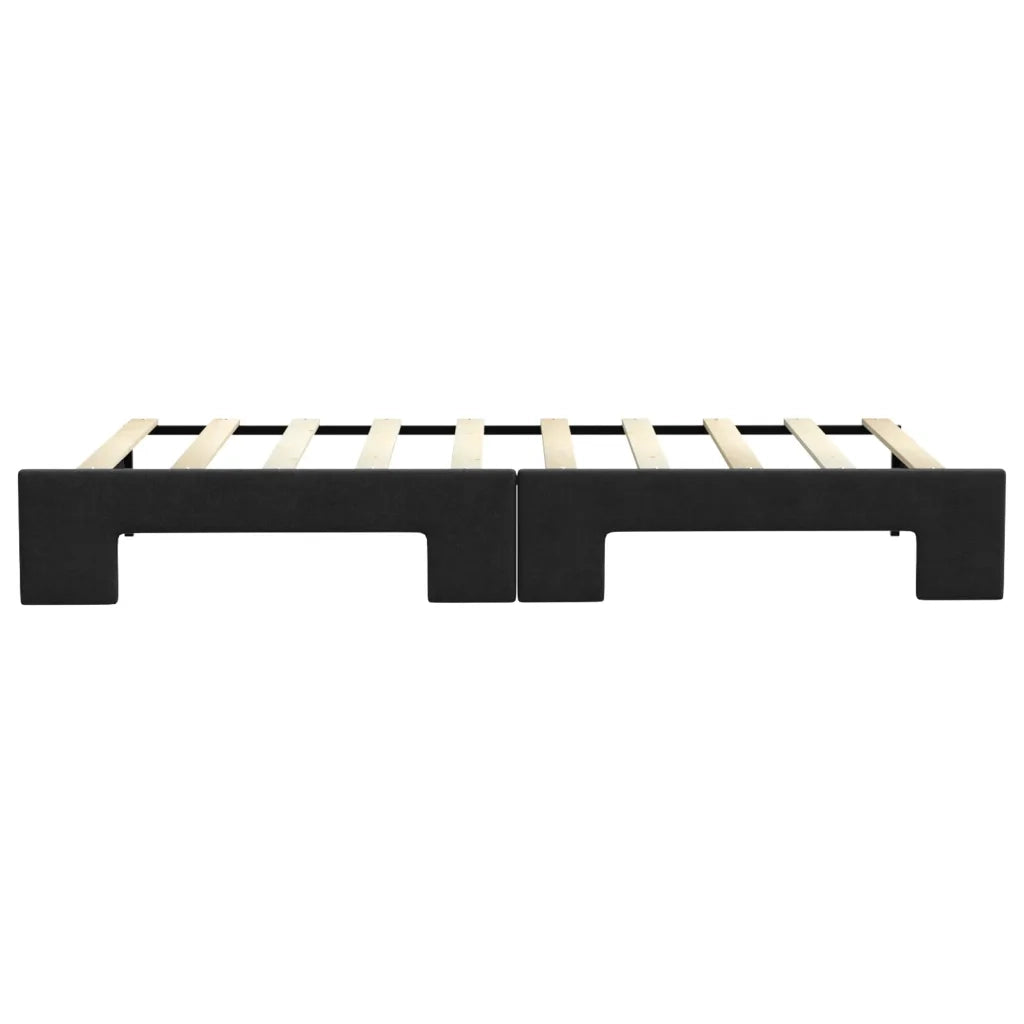 Divano letto | Sof¨¤ letto | Letto singolo Estraibile Nero 90x190 cm in Tessuto