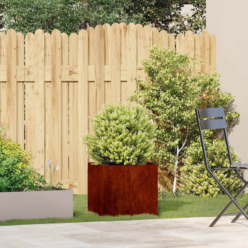 Fioriera Arrugginita 40x40x40 cm in Acciaio Corten 860667