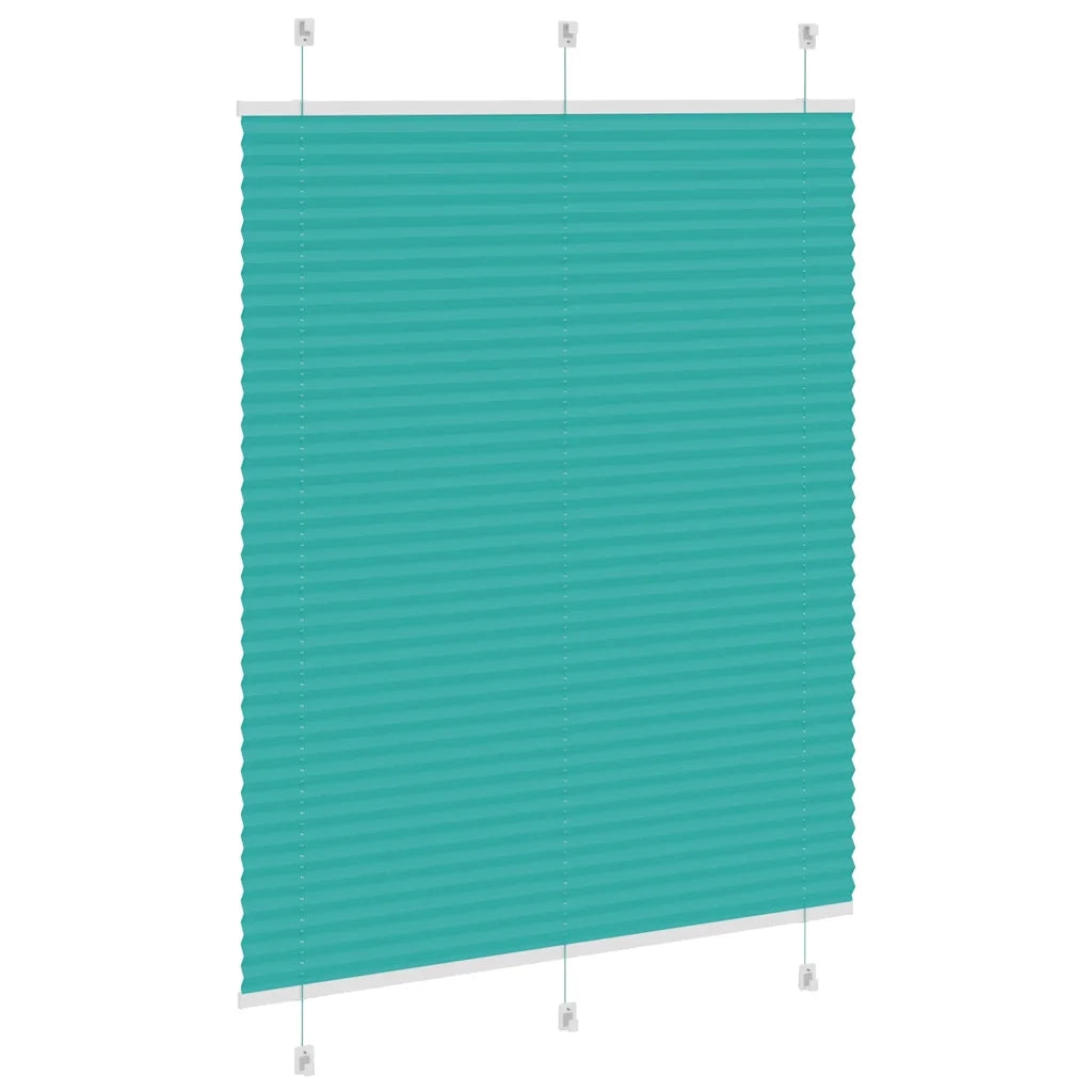 Tenda Plissettata Verde petrolio 110x100 cm Larghezza Tessuto 4015383
