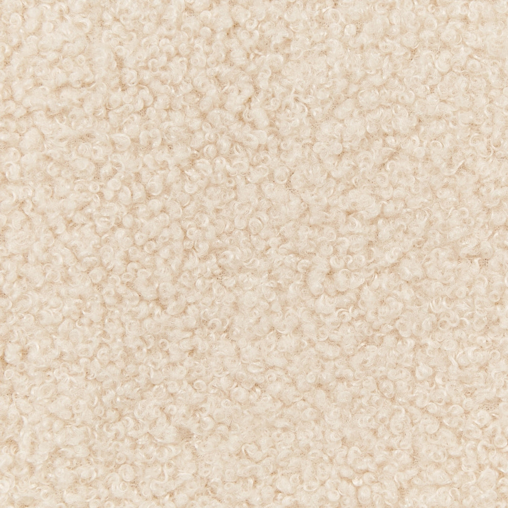 Set di 2 sgabelli da bar Beige chiaro senza braccioli Gambe in acciaio nero Boucle Design moderno Sedute per la sala da pranzo