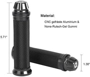 Manubri di manovra per motocicli con presa antiscivolo - 7/8 pollici/22 mm - Lega di alluminio CNC lavorata - Duraturo - Installazione facile - Presa comoda - Manubri per motocicli con presa antiscivolo