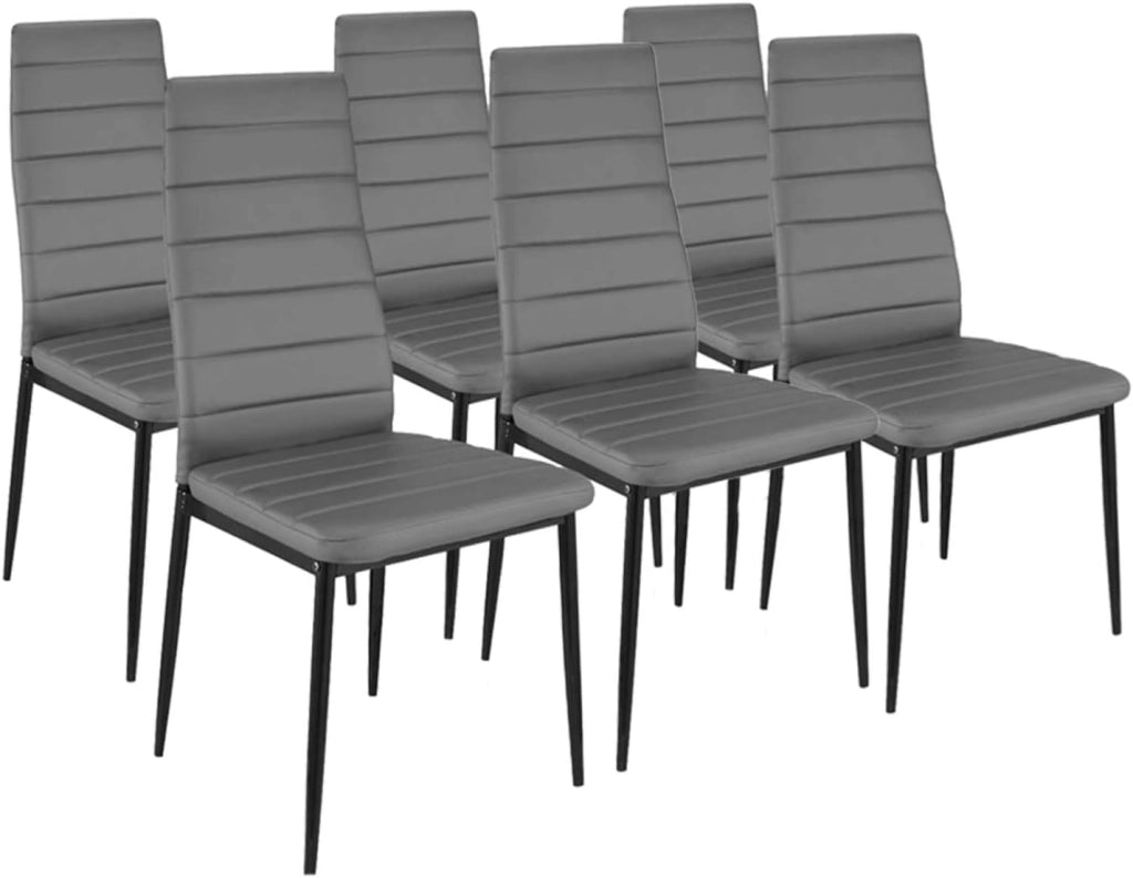 Set di 6 sedie da pranzo ROMANE grigie