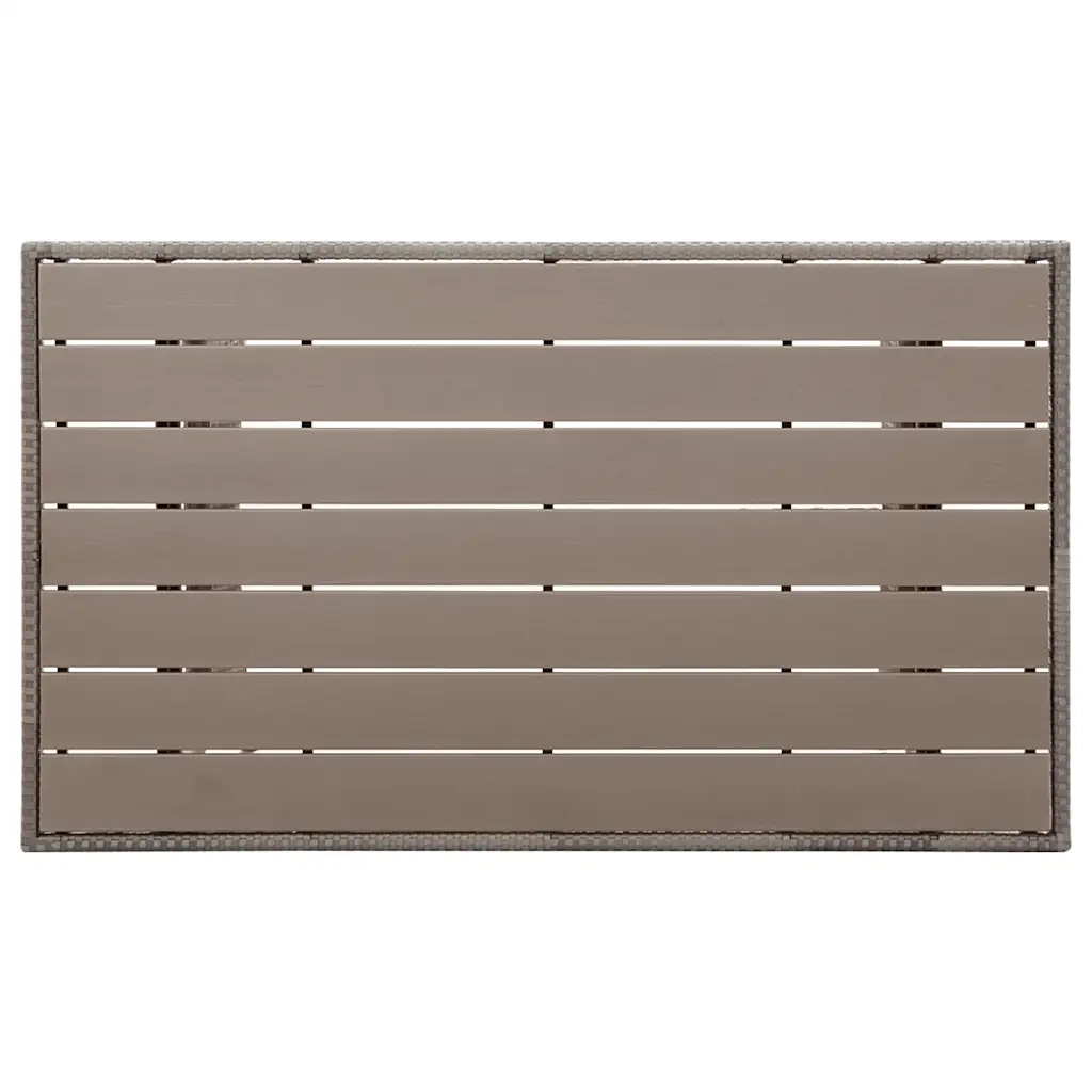 Tavolo da Giardino Grigio 120x70x66 cm in Polyrattan cod mxl 34150