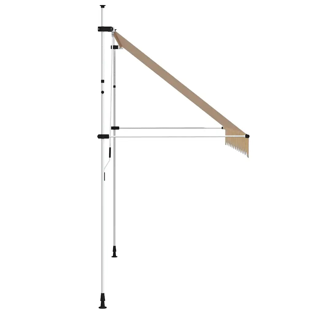 Tenda da Sole Retrattile Manuale 300cm Strisce Arancione Bianco 43234