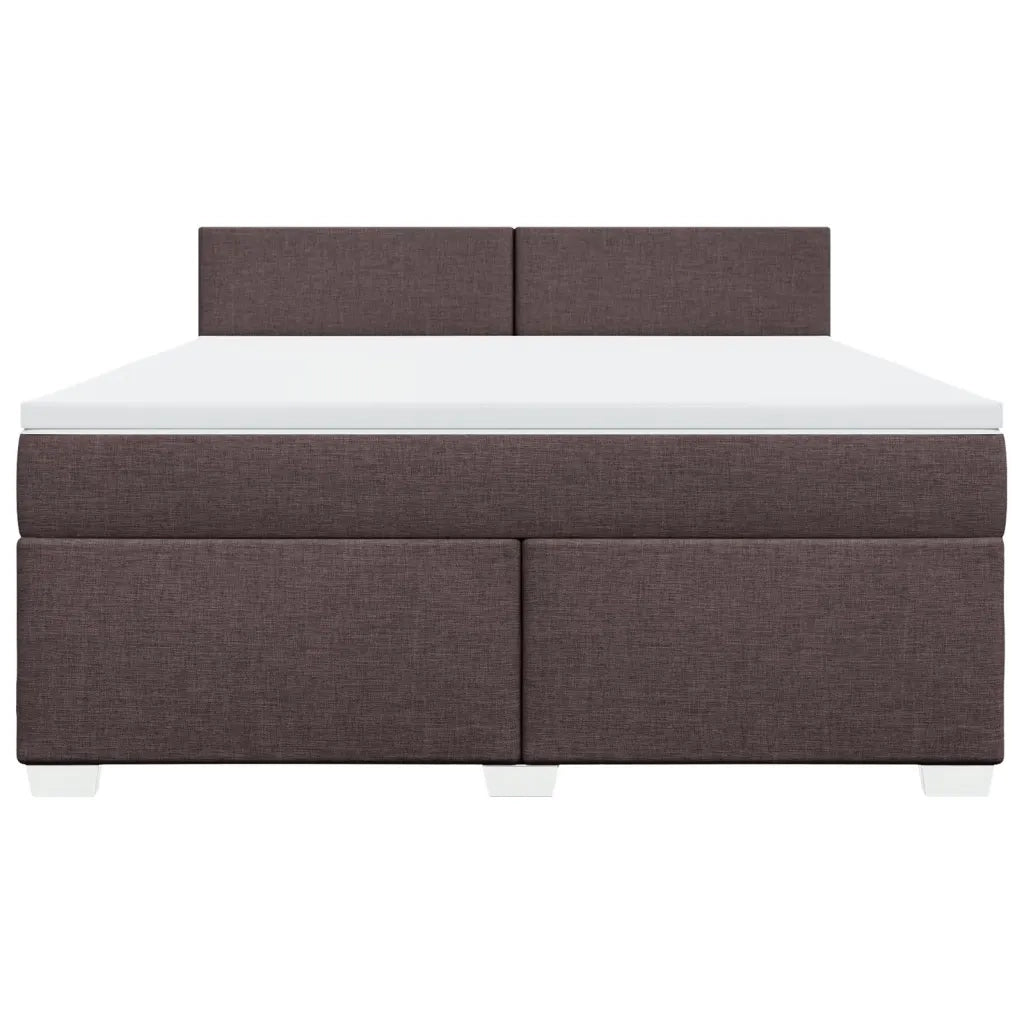vidaXL Giroletto a Molle con Materasso Marrone Scuro 180x200cm Tessuto