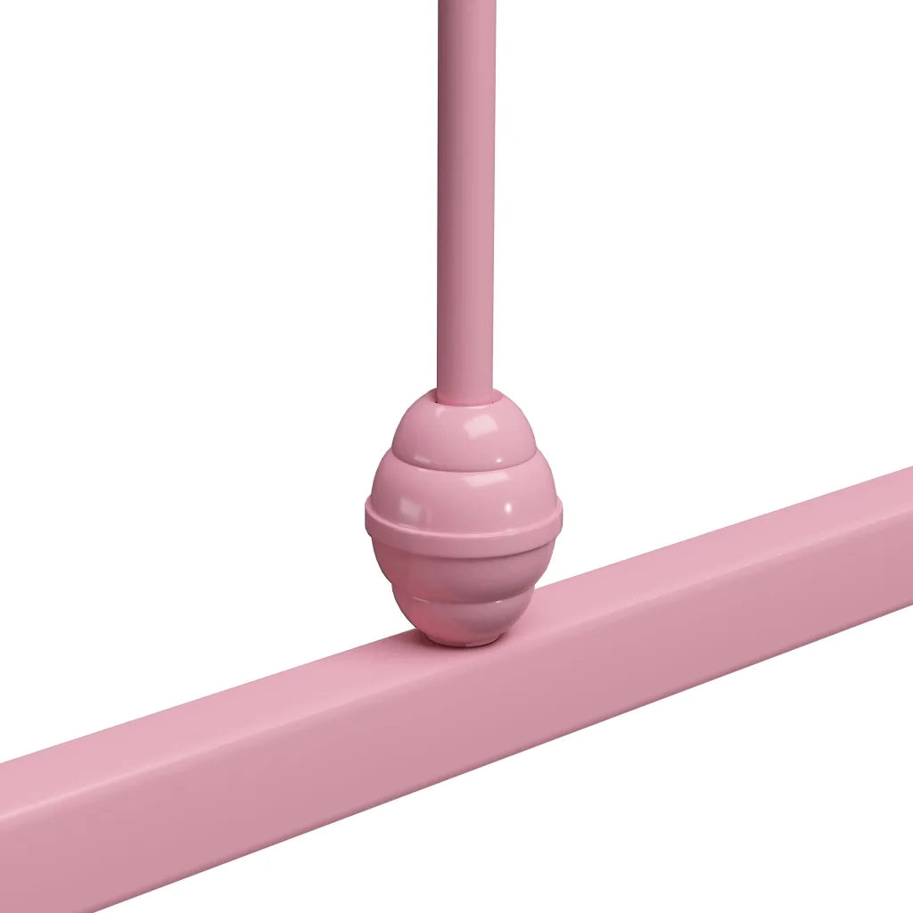 Letto matrimoniale | Letto per adulti | Giroletto Rosa in Metallo 140x200 cm