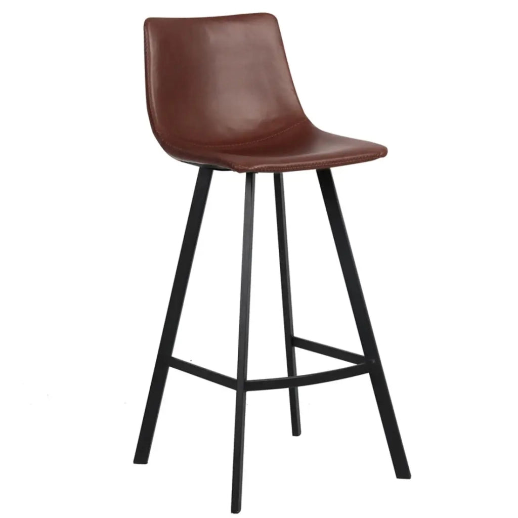 Sedia da banco OZON – PU cognac – H108 x L45 x P49 cm