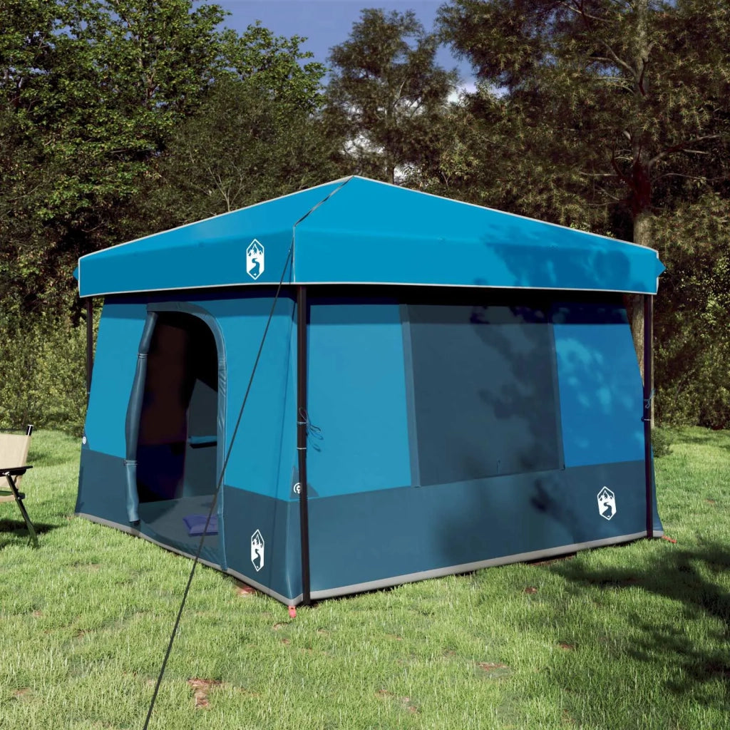Set di Tende da Campeggio con tetto 2 pcs Blu Taffeta e Tessuto 3337171