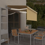 TendaAutomatica con LED Sensore Vento 3x2,5 m Giallo Bianco  cod mxl 128290