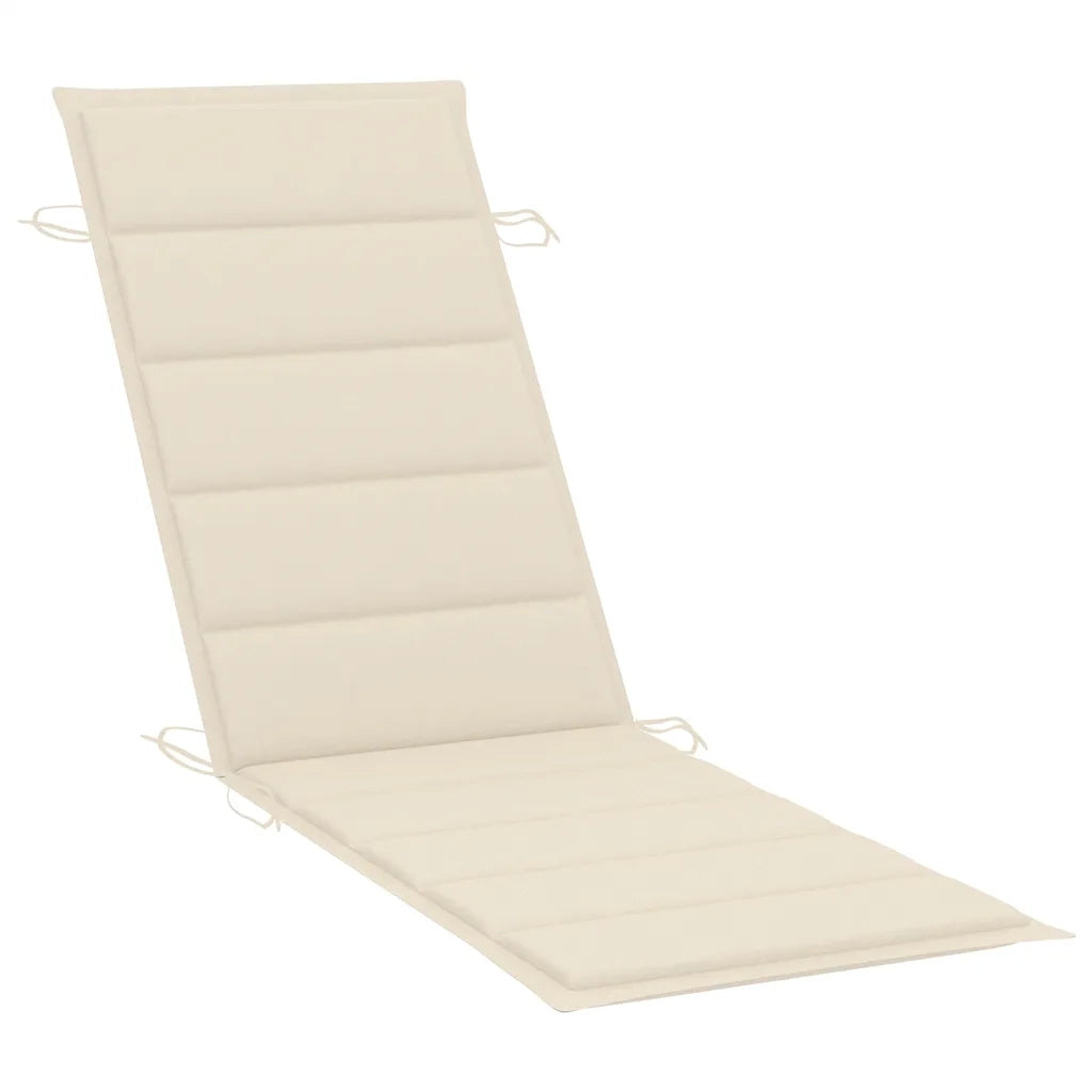 Lettino Prendisole da Giardino con Cuscino Massello di Acacia cod mxl 76970