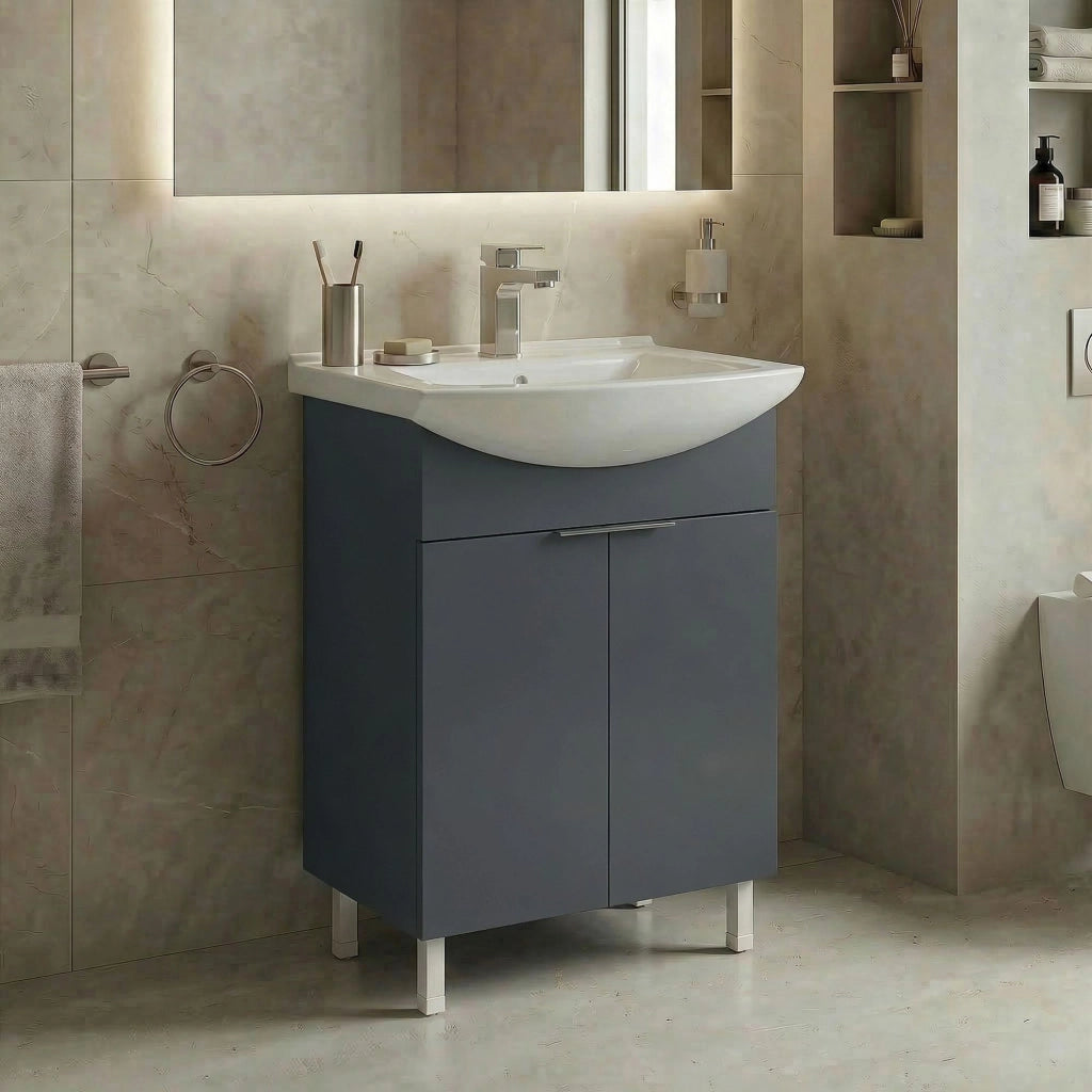 Mobile lavabo "Purus 55" - 55 x 50 x 83 cm - Antracite opaco