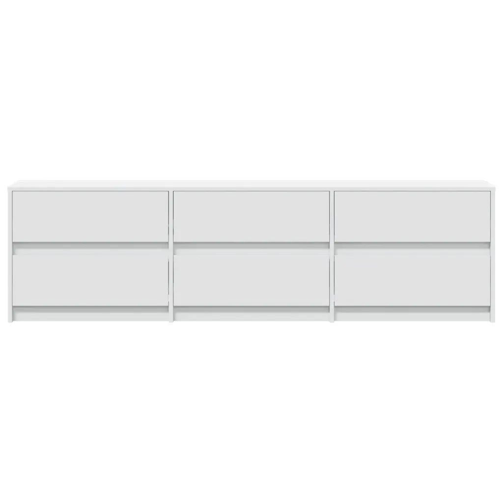 Mobile Porta TV con LED Bianco 180x34x50cm in Truciolato 3307926
