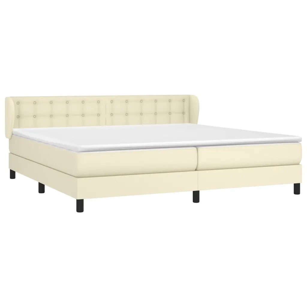 Giroletto a Molle con Materasso Crema 200x200 cm in Similpelle 3127333