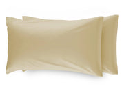Coppia Federe Cuscino Guanciale Letto In Microfibra No Stiro In Tinta Unita - Federe - Cream