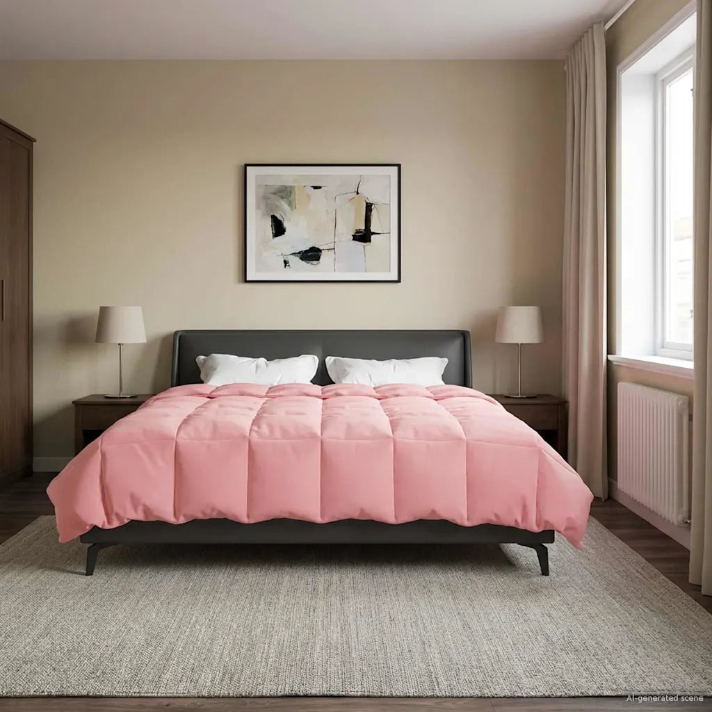 Duvet Estivo Trapuntato Rosa 240 x 260 cm Microfibra 42025952