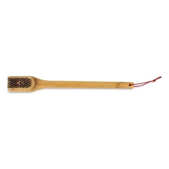 Weber 6276 Spazzola per Griglia Barbecue in Bambu' setole acciaio inossidabile angolate 46 cm colore Marrone Nero