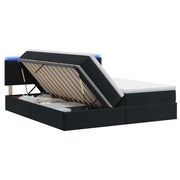 Letto con contenitore LED e materasso Nero 180 x 200 cm Velluto 3459386