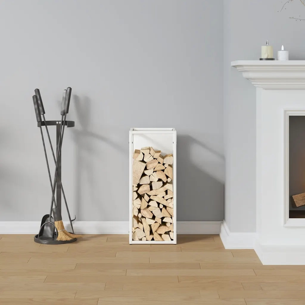 Rastrelliera per Legna da Ardere Bianca 25x25x60 cm CFW2392226