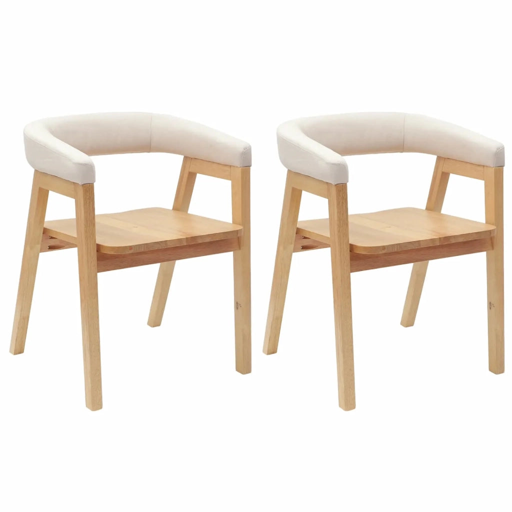 Sedie da pranzo 2 pcs Naturale 54 x 57 x 73 cm