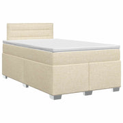 Letto box spring con materasso Crema 120 x 190 cm Tessuto 3450430
