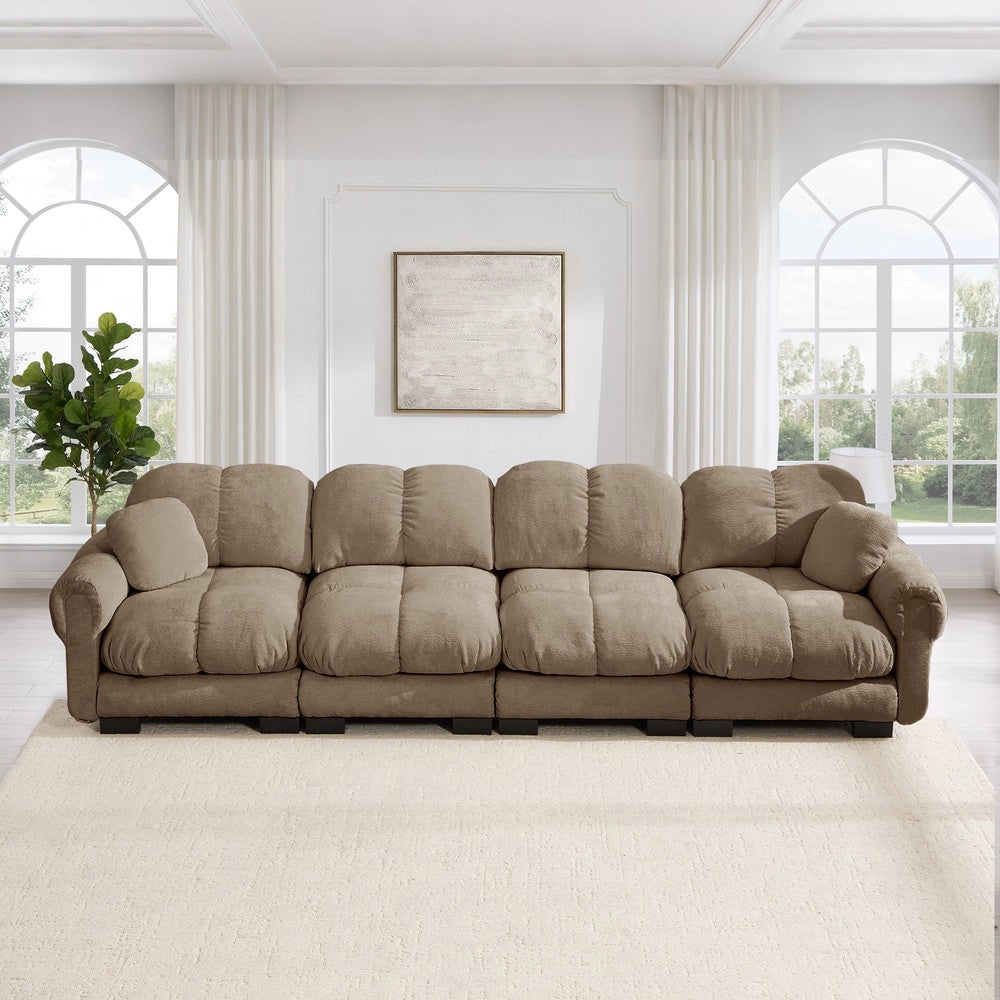 Poltrona relax imbottita ¨C Minimal ¨C marrone tessuto con braccioli schienale ergonomico