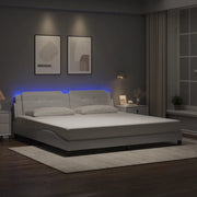 Giroletto con LED senza Materasso Zadar Bianco 200x200 cm 3214132