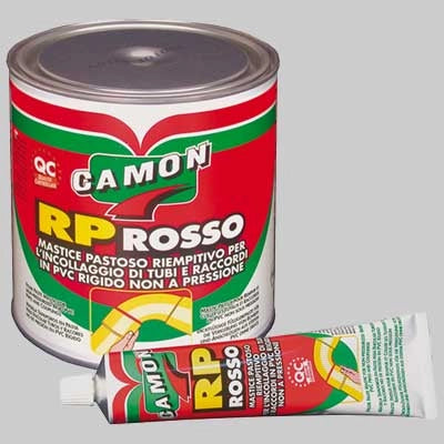 ADESIVO PASTOSO RIEMPITIVO  Barattolo gr 700 rosso     CAMON