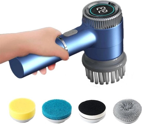 Aspiratore elettrico a setole - 5 testine - 1600 mAh - caricabile via C - IPX7 impermeabile all'acqua - aspiratore elettrico