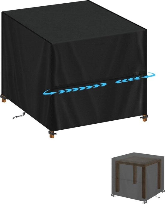 Copertura per tavolo da giardino 90 x 90 x 90 cm - impermeabile - protezione per mobili da giardino - resistente ai raggi UV - tessuto 420D Oxford - impermeabile - tavolo da giardino - mobili per terrazza