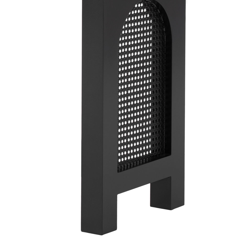 CONSOLA CON 2 CASSETTI 120x35,5x76,5 cm MDF Nera con prese USB e Type-C