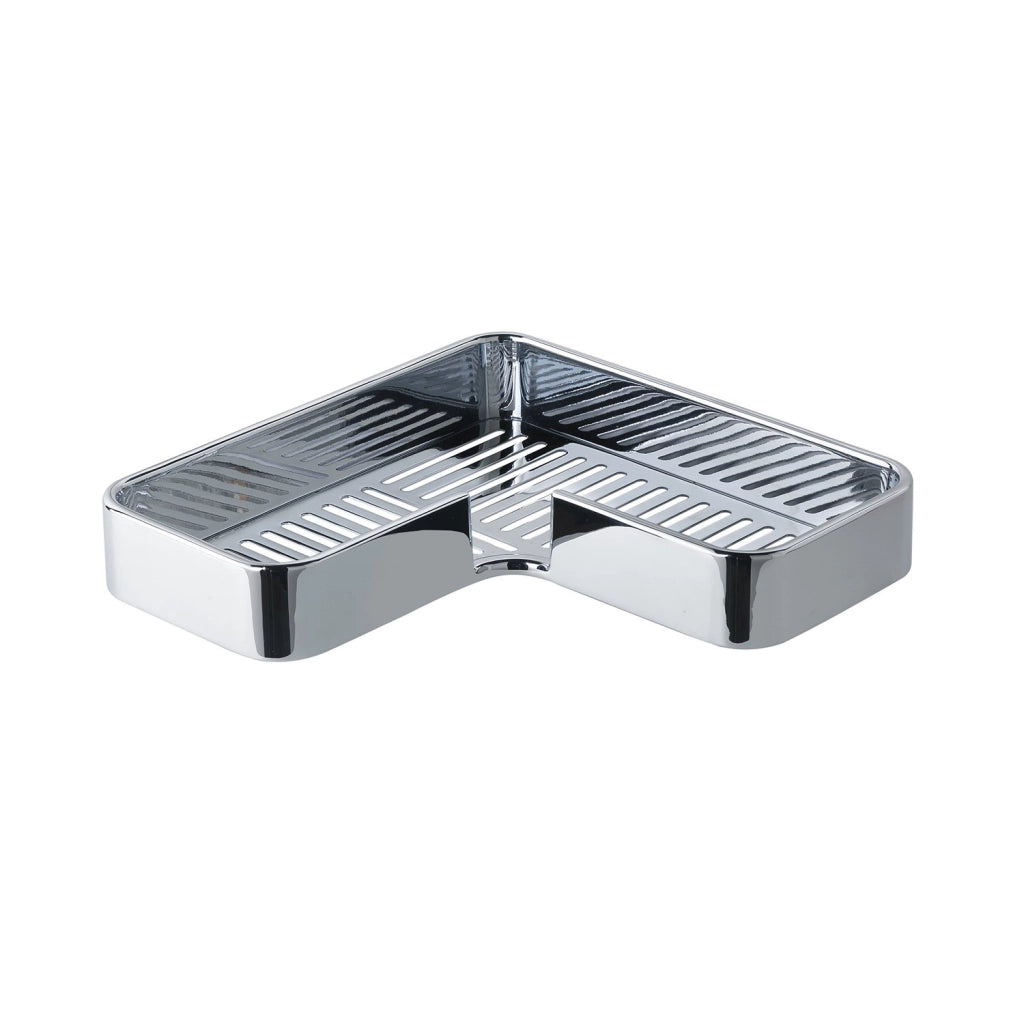 Portaoggetti angolare per doccia da muro in ottone, acciaio inox AISI 304 e Cromall A983 Gedy serie IL GIGLIO Cromato