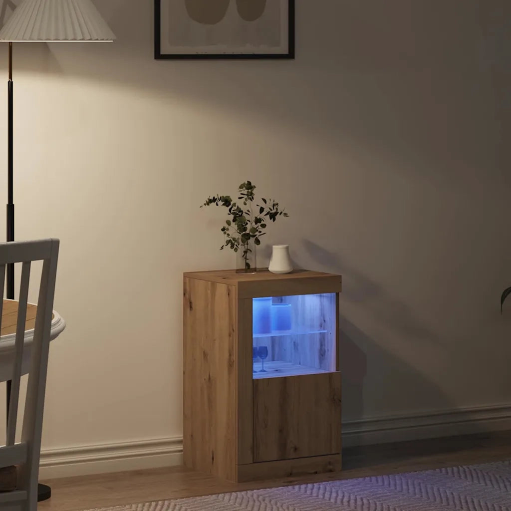 Credenza | Madia LED Rovere artigianale 41 x 37 x 67 cm Legno multistrato