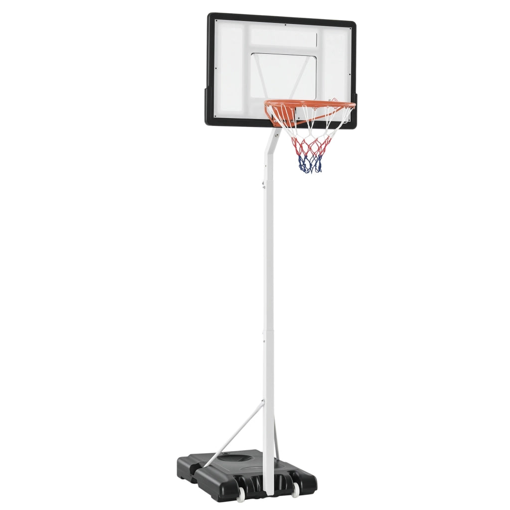 Canestro da Basket Regolabile ¨C Minimal ¨C PVC Bianco 210-260cm
